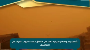 نشاط رياح وأمطار صيفية تهب على مناطق محددة اليوم.. تعرف على التفاصيل